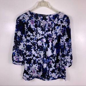 💕Express Floral 3/4 Sleeve Blouse Small